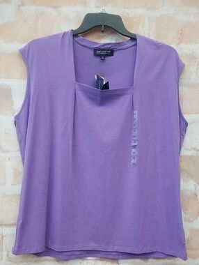 NWT Jones New York Lavender Square-Neck Tank Top Size 3X